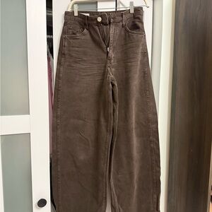 Zara Dark Brown Baggy Pants